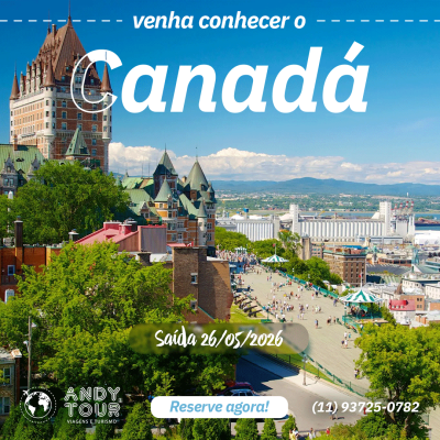 Pacote Canadá-Toronto-Montreal-viagem 2026